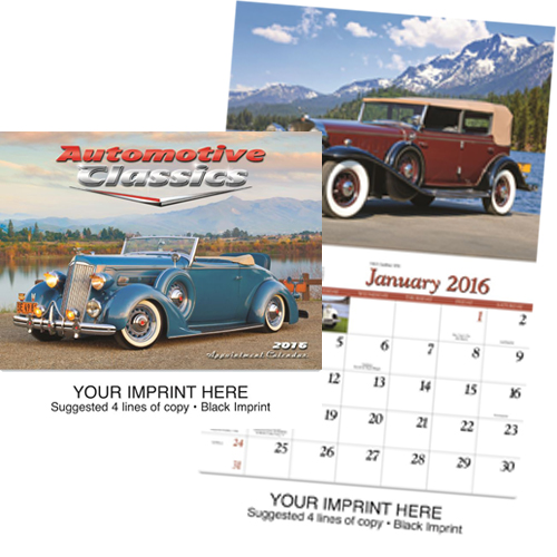 Custom Imprinted Car Calendar - Automotive Classics #820