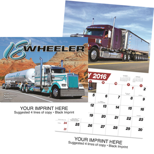 Custom Imprinted Truck Calendar - 18-Wheeler #823