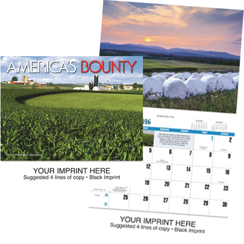 Custom Imprinted Scenic Calendar - America's Bounty #831