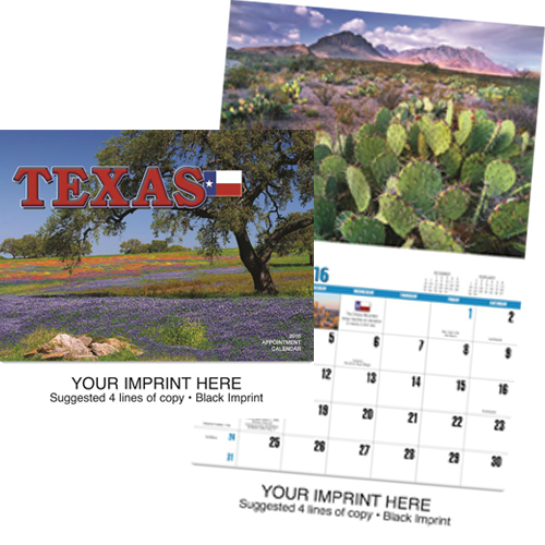 Custom Imprinted Scenic Calendar - Texas #836
