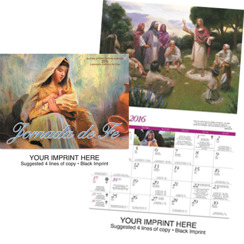 Custom Imprinted Bilingual Calendar - Jornada de Fe-Catholic/Bilingual #852